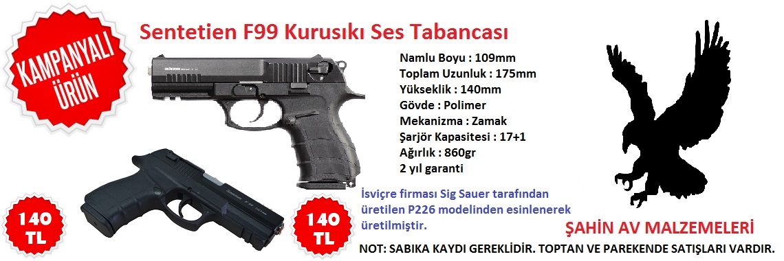 Sentetien F99 17+1 Kurusıkı Ses Tabancası